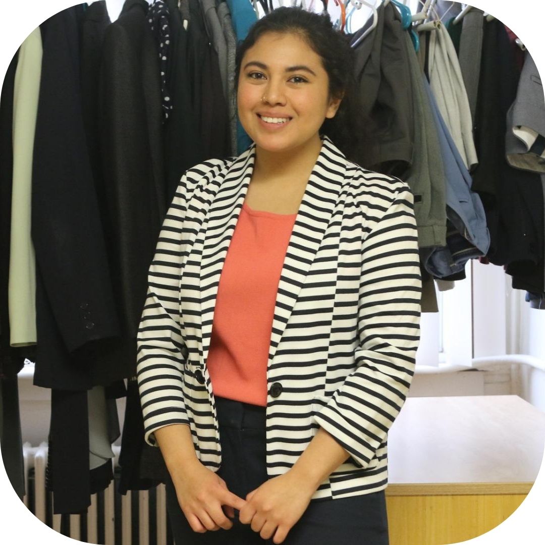 student at the cardinal career closet