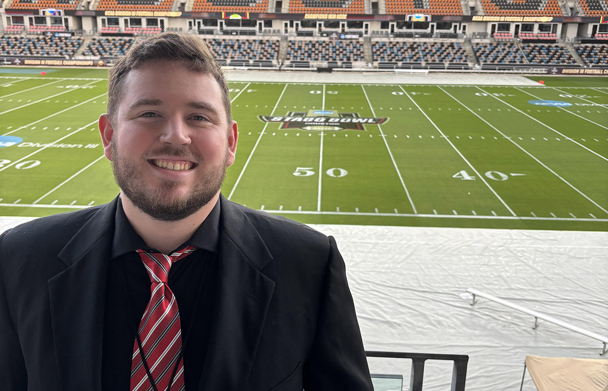 Hayden Krzyzanowksi calling the Stagg Bowl game