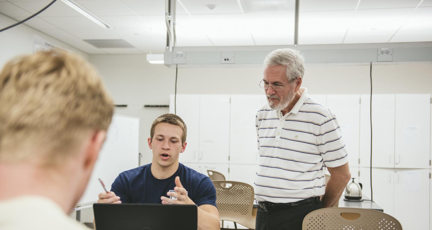 Student and Professor talking