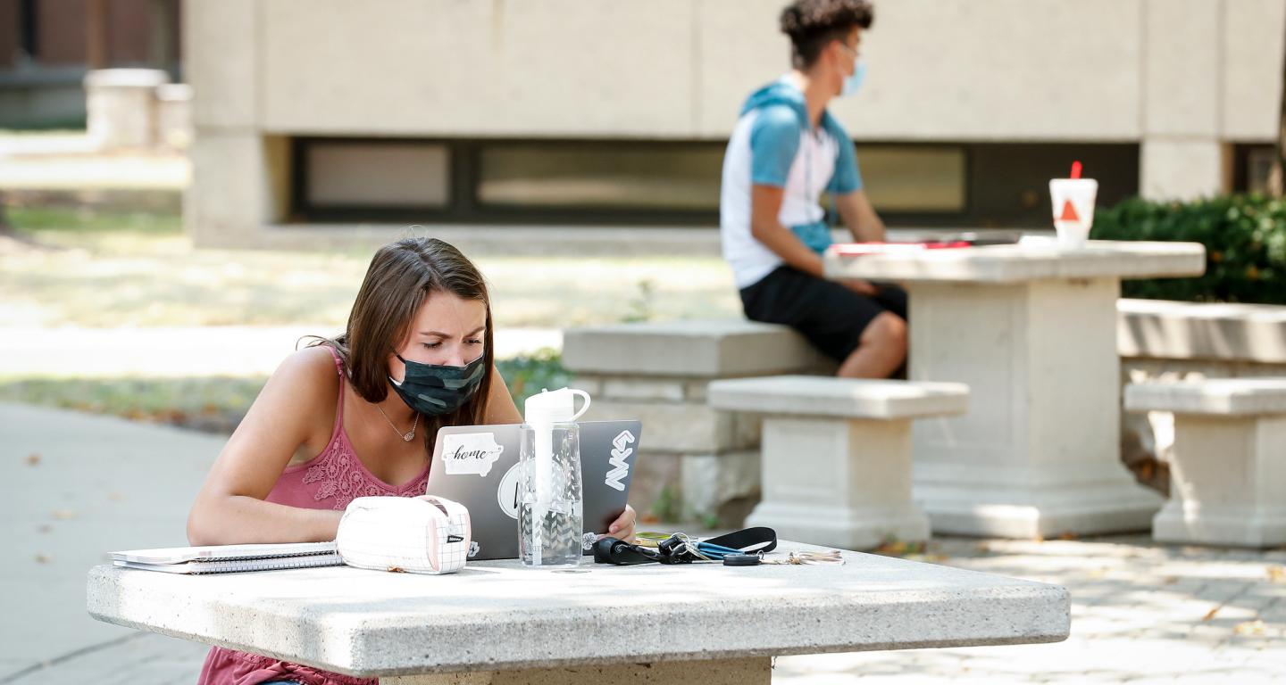 A North Central College student applying to grad school.