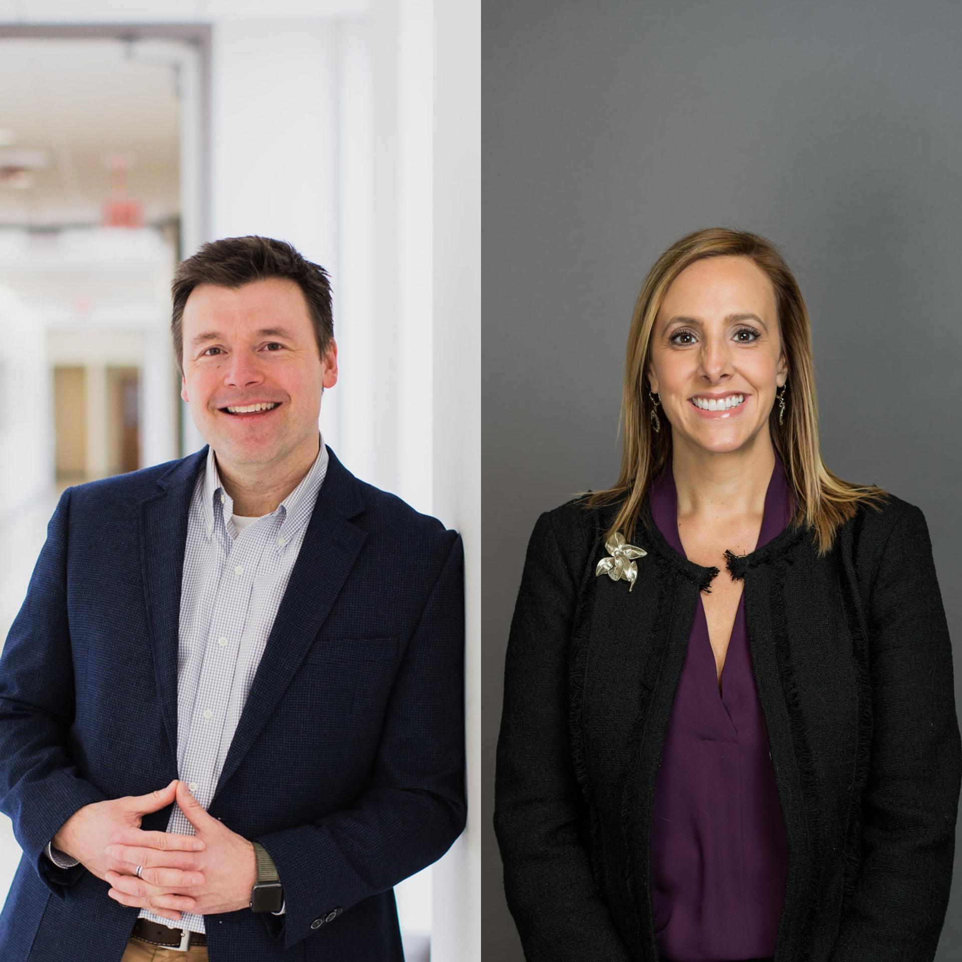 Bill Muck and Suzanne Chod side-by-side headshots