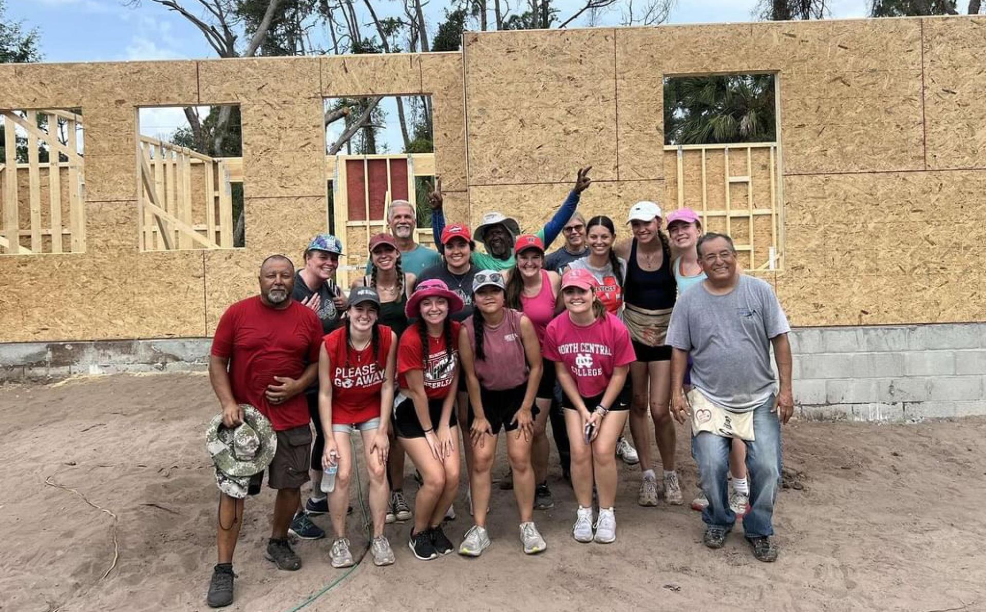 Macy Fleury and the North Central BREAKAWAY group with the builders, showing off their work in Florida.