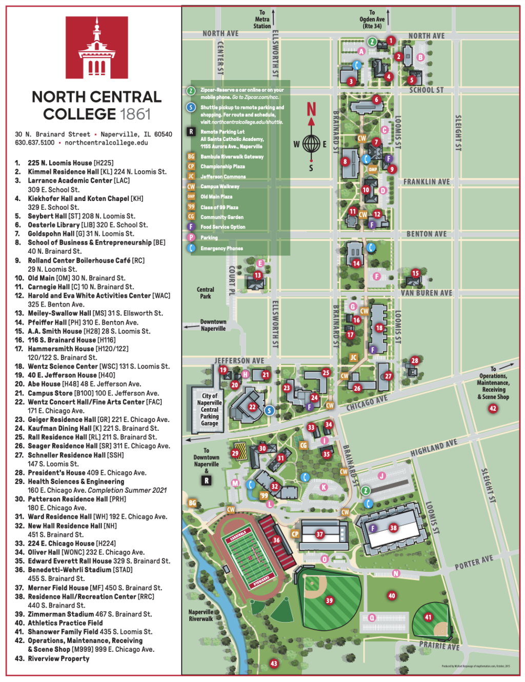 Campus Map | North Central College