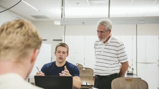 Student and Professor talking