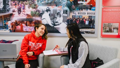 students talking
