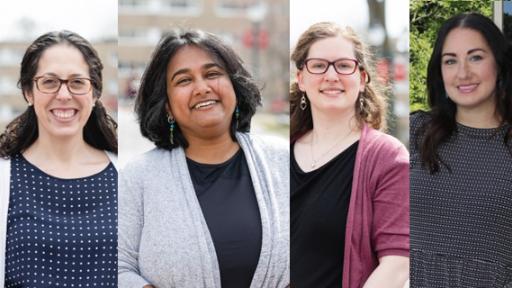 A group of female North Central College professors.