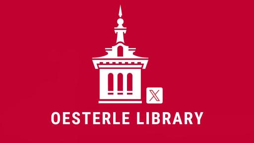 The NCC tower logo for the Oesterle Library X account.