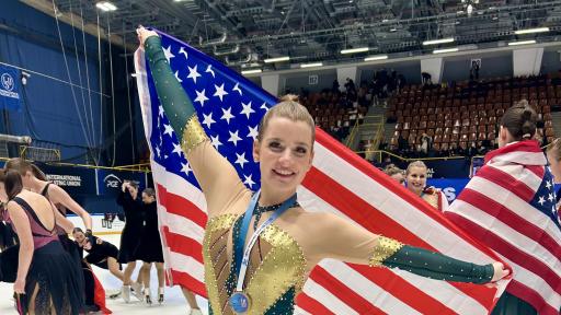 Abbi Nelson skates for Team USA